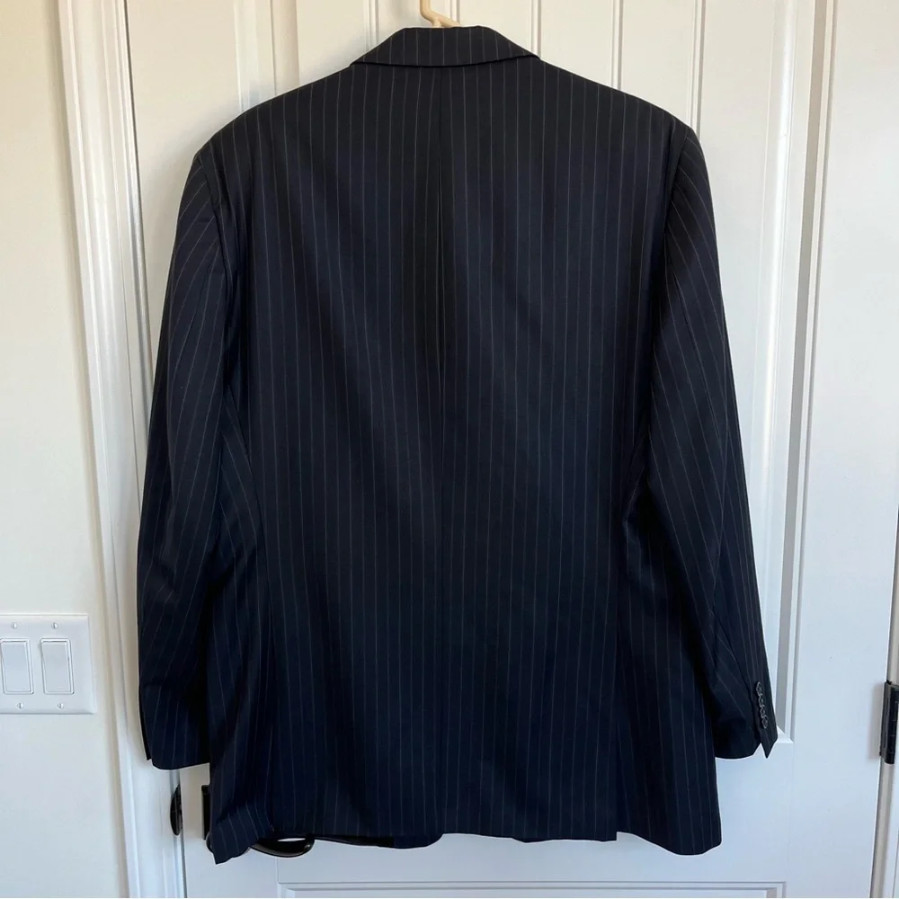 Lauren Ralph Lauren Men’s Wool Navy‎ Striped Jacket Blazer 42L